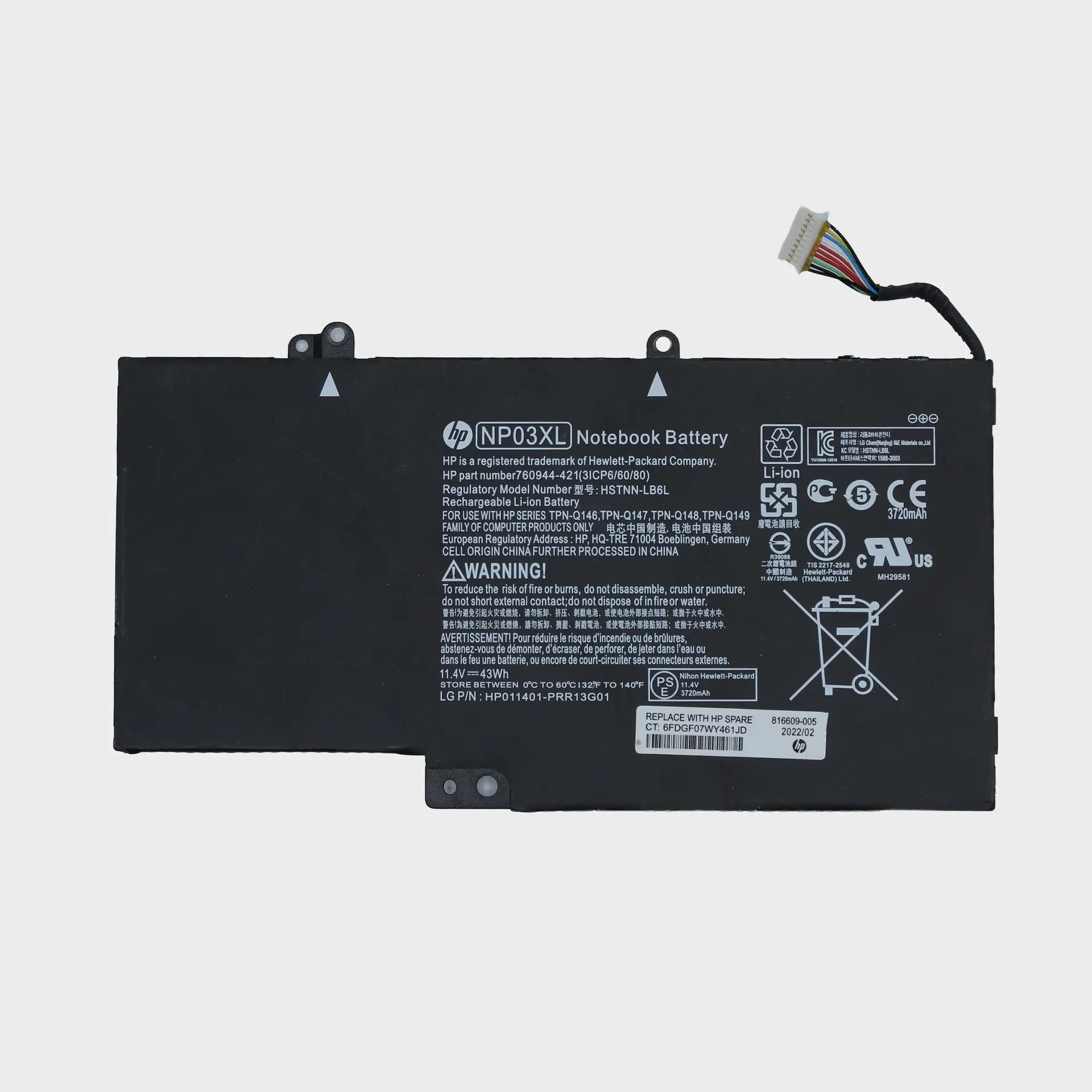 HP Envy 15/x360, Pavilion 13/x360 NP03XL akku, alkuperäinen